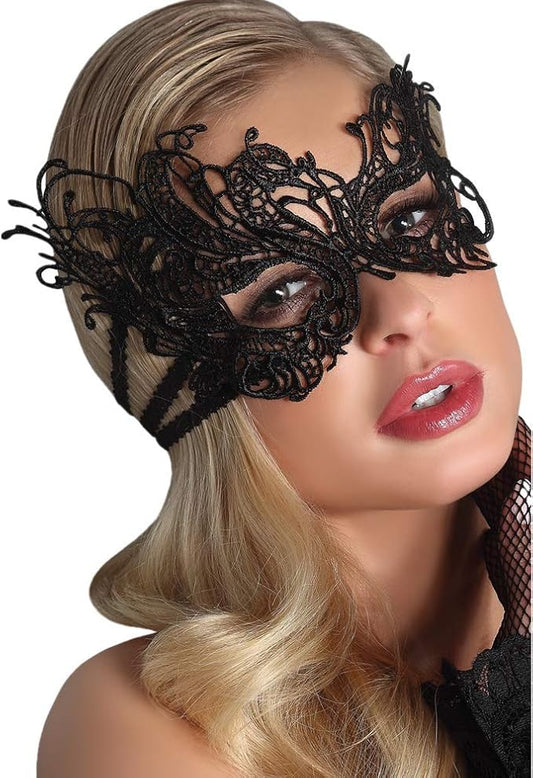 Exlinonline Lace Masquerade Mask Elastic,Fit for Adult,Soft Gentle Material,Specially For Costume,Thememed Party