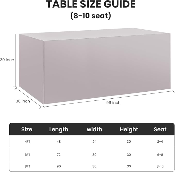 Ascoza 2 Pack Fitted Tablecloth for 8 Foot Rectangle 96 x 30 Inch Silver Table Covers Water Resistant Polyester Cloth for Folding, Parties,Display, Trade Show (Silver)