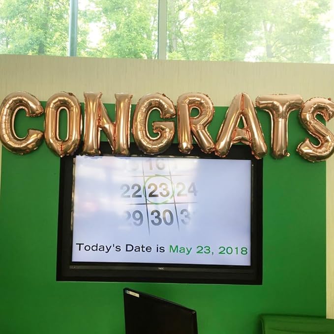 52pcs Letter Balloons Rose Gold Balloon| Custom Alphabet Balloons Party Supplies for Birthday/Baby Shower| Personalized Phrase/Word/Name Banner - 16IN Alphabet A-Z Balloons