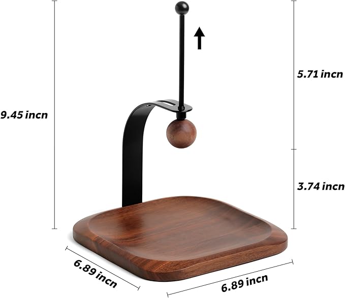 Walnut Wood Napkin Holder for Table,Elegant Wooden Square for Table Dispenser with Weighted,Suitable for Kitchen Restaurant Bar Office Parties Home Décor Hotel Cafe (Walnut)