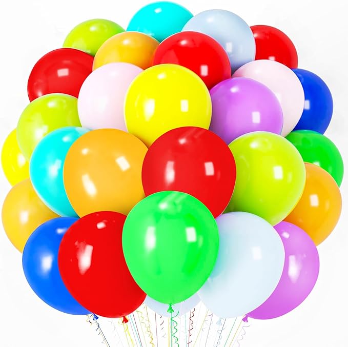 Balloons, 66pack 12inch Assorted Color Rainbow Latex Party Balloons for Wedding, Birthday, Graduation, Bridal Shower, Baby Shower, Gender Reveal, Anniversary Party Decorations