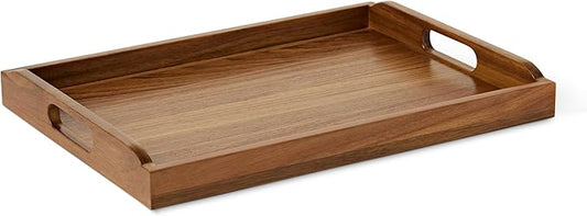 Amazon Basics Wooden Serving Tray, Acacia Wood, 17 x 12 in.