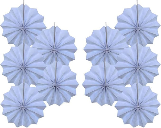 White Party Decorations,Wedding Decorations for Party Events Accessories,White Birthday Decor,Anniversary Decorations,Birthday Decorations for Men 8in Hanging Paper Fans 30 Color DIY Set(White)