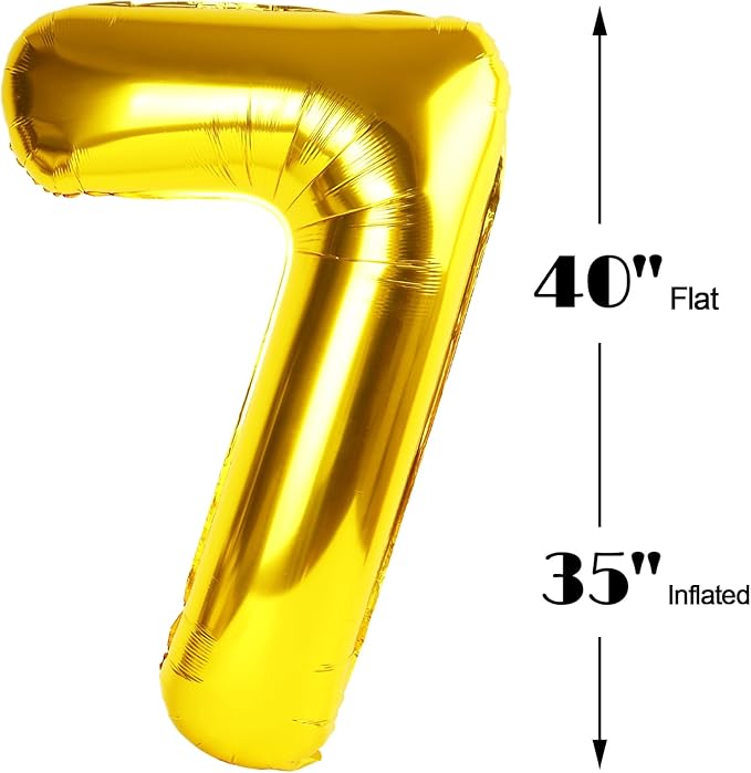 Gold Mylar Number 27 Balloon 40 inch, Number 27 Birthday Balloon for Boy Girl, Gold Foil 27 Balloon for 27 Birthday Party, Anniversary Celebration Number Balloons Decorations