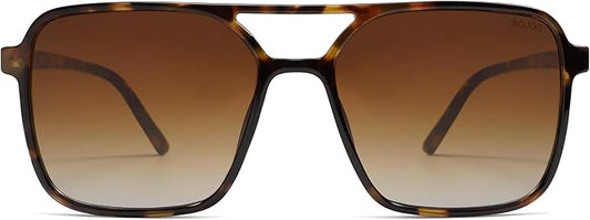SOJOS Trendy Vintage Aviator Square Sunglasses For Womens Mens Retro 70s UV400 Women Sun Glasses SJ2327
