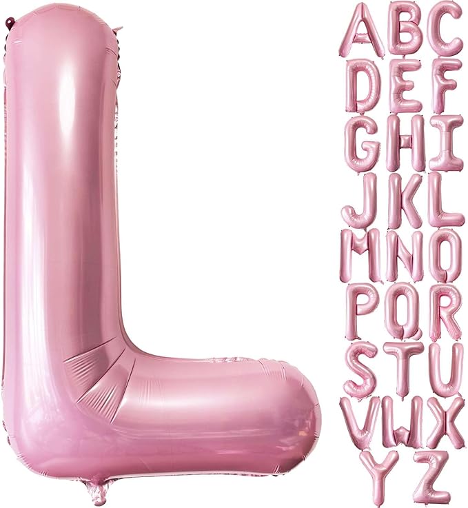 Lovoir 40 Inch Pastel Pink Letter L Balloons, 1 Pcs, Alphabet, Letter Balloons, Unisex Adults, All Ages, Wedding, Anniversary, Birthday