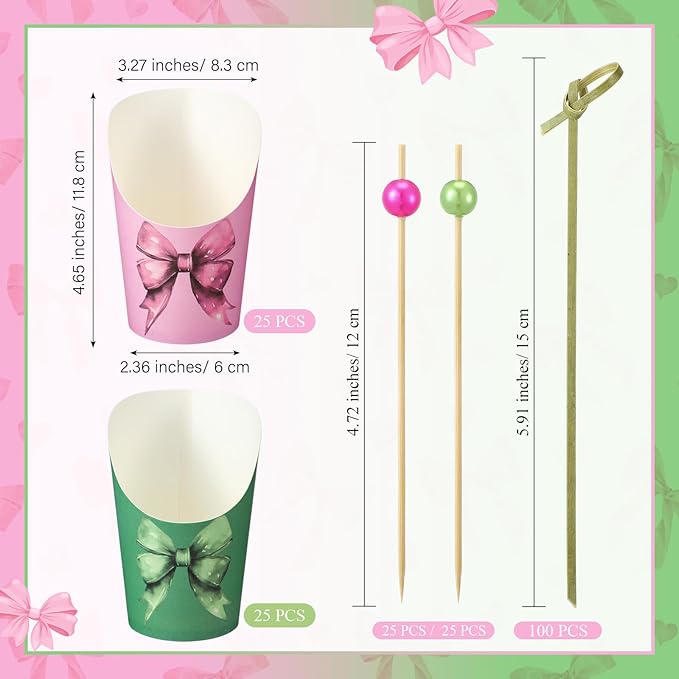 Tioncy 250 Pcs Charcuterie Cups with Cocktail Picks Sets, Bridal Shower Decoration 50 Charcuterie Cups with 200 Sticks for Wedding Baby Shower Floral Boho Witch Party Decorations(Pink Green,Witch)