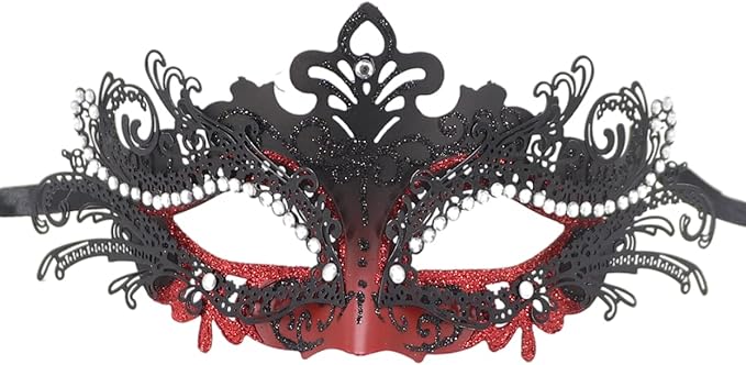 Coolwife Couples Masquerade Masks Metal Venetian Mardi Gras Party Evening Prom Costume Mask