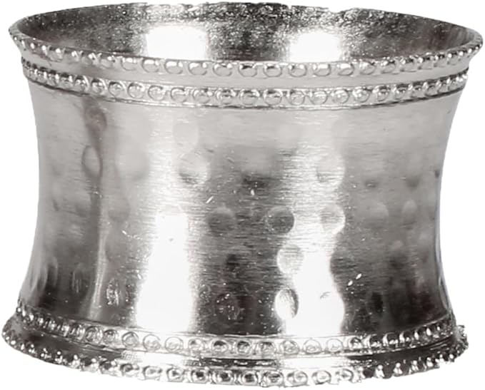 Silver Napkin Rings Set of 12, Heavy Duty Metal Napkin Holder Buckles, Fall Thanksgiving Christmas Napkin Rings, Napkins Rings for Dinner Table Decor, Wedding, Banquet, Party, Easter - CLEENTABLE