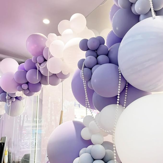 Lilac Purple Balloons, 66pack 12inch Faded Purple Latex Party Balloons for Wedding, Birthday, Graduation, Bridal Shower, Baby Shower, Gender Reveal, Anniversary Party Decorations