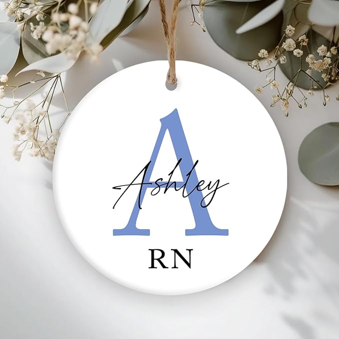 Personalized Registered Nurse Ornament, Nursing Graduation Ornament for Medical Students, Grad Gifts for Women Daughter Mom Friends, Rn Gifts for Nurse, Custom Rn Christmas Ornaments 2025