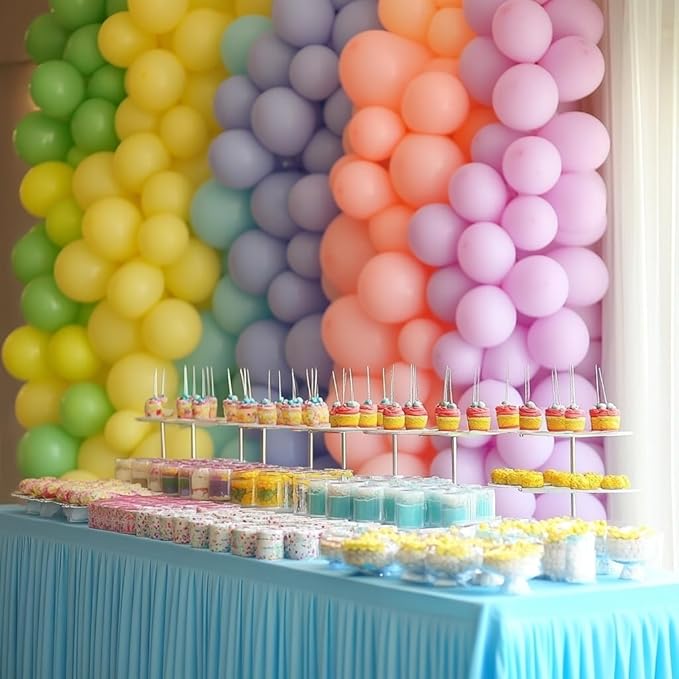 Pastel Balloons, 60 Pack 12 inch Latex Party Balloons Helium Multicolor Macaron Balloons for Pastel Rainbow Birthday Party Decorations Bridal Shower Wedding Decoration