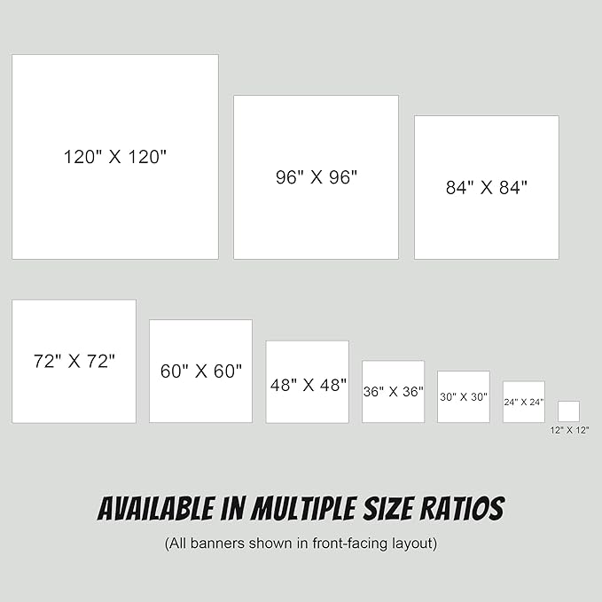 Custom Vinyl Banner with 150+ Sizes – Personalized Outdoor or Indoor Sign – Any Color & Design – Made in USA – Party, Business, Event Use