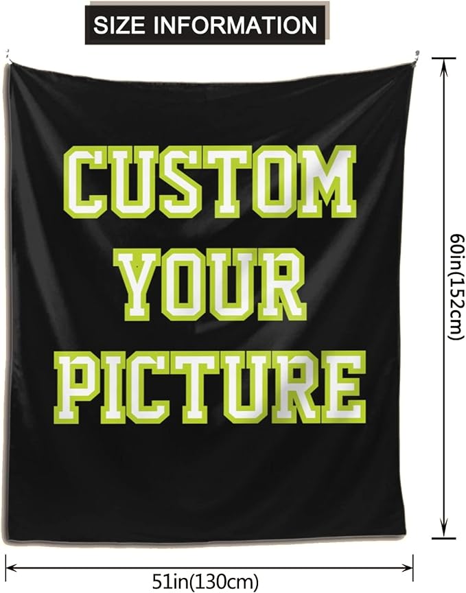 JINJUREN Custom Tapestry Upload Images Banners and Signs Customize For Bedroom 51 * 61inch Vertical