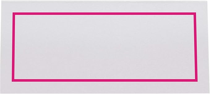 Single Line Border Place Cards, Fuschia (Choose Color), Set of 60, Pre-cut and Scored - Wedding, Party, Dinner, and Special Events - Made in the USA