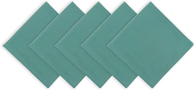 Arkwright Restaurant Cloth Napkins - (Pack of 25) Spun Polyester Dinner Napkin with Hemmed Edges - Ideal for Dinner, Wedding, Party, Banquet, Kitchen, 20 x 20 in, Green