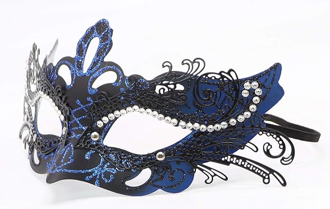 Coolwife Couples Masquerade Masks Metal Venetian Mardi Gras Party Evening Prom Costume Mask