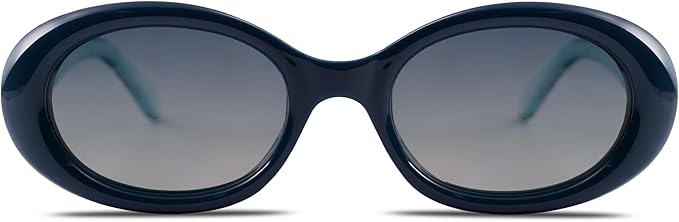 SOJOS Small Retro Oval Polarized Sunglasses for Women Men 90s Vintage UV400 Protection Tiny Sun Glasses SJ2286