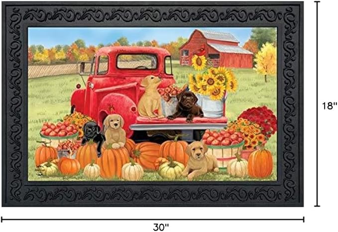 Briarwood Lane Fall Puppies Doormat