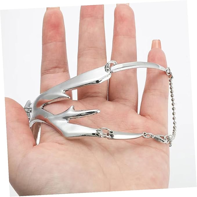 Punk Style Metal for Women Half Face Irregular Shape Party Accessory for Halloween Mardi Gras and Role-playing Events