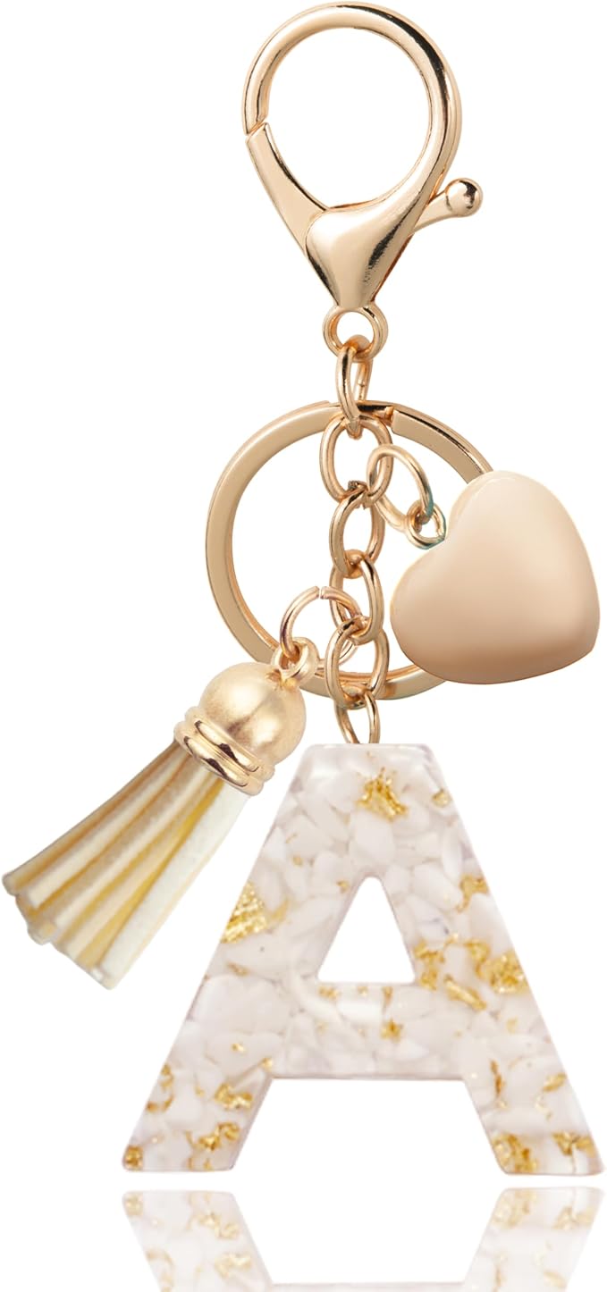 Initial Letter Keychain, Butterfly Keychain Cute Resin, Initial Keychain Backpack Charms, Key chain for Women, Girls