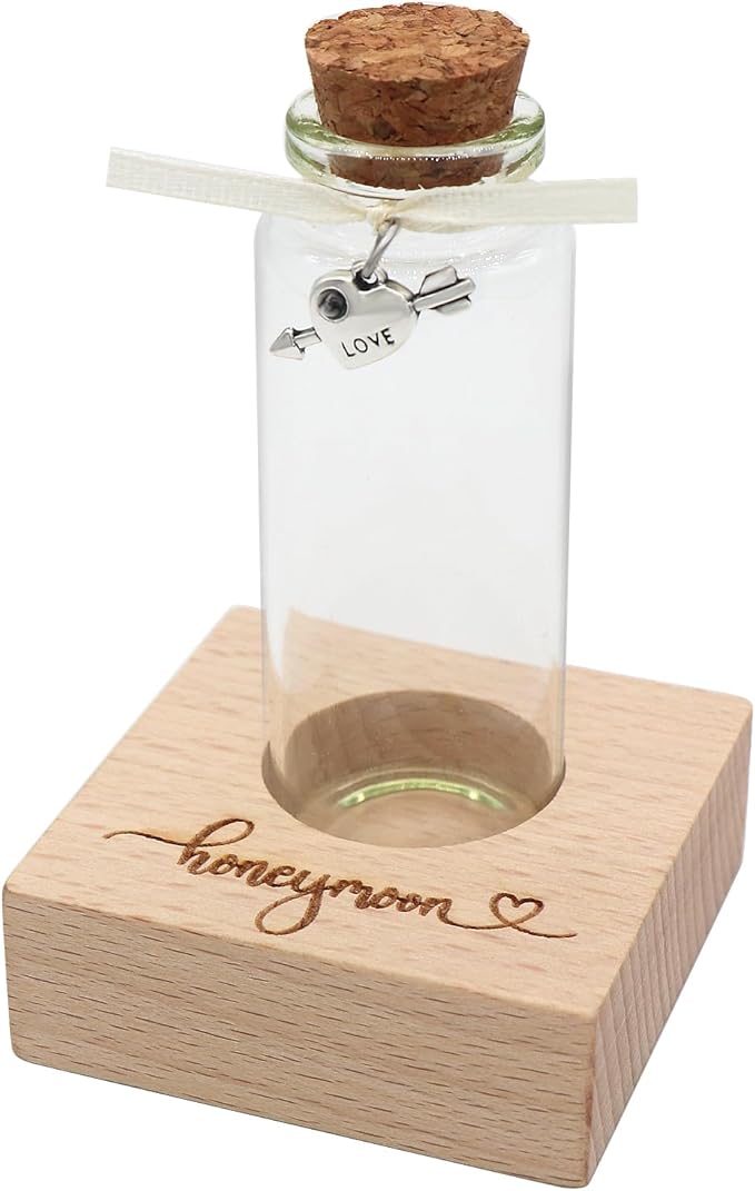 Personalized Honeymoon Sand Jar，Custom Anniversary Photo Presents, Vacation Keepsake Jar，Wedding Presents，Honeymoon Present, Bride to be Gift，Valentine’s Day Gifts for Boyfriend Girlfriend (Style 3)