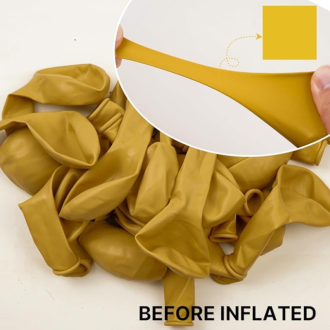 PartyWoo Mustard Yellow Balloons 50pcs 12 Inch Boho Netural Fall Balloons for Birthday Engagement Baby Shower Anniversary Bee Sunflower Little Cutie Thanksgiving Party Decorations Yellow-F57