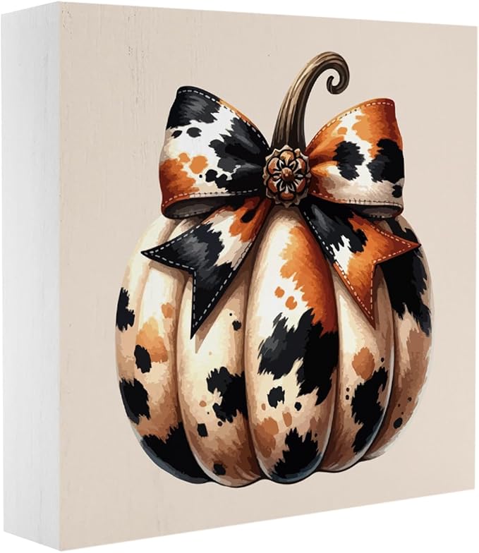 Cute Fall Decor Bow Pumpkin Fall Decorations for Home Office Autumn Pumpkin Decor Funny Autumn Decorations for Desk Table 5 x 5 inches