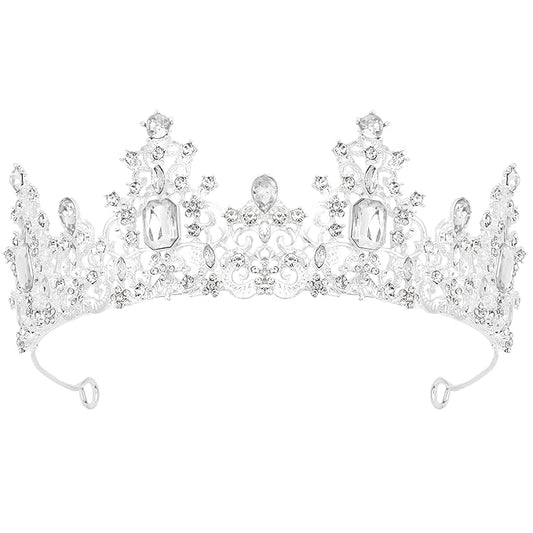 Didder Silver Tiaras and Crowns for Women and Girls Queen Crown Princess Tiara Wedding Birthday Prom Headpiece