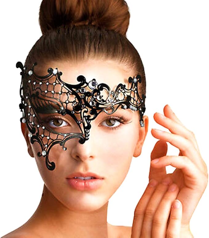 Exlinonline Lace Masquerade Mask Elastic,Fit for Adult,Soft Gentle Material,Specially For Costume,Thememed Party