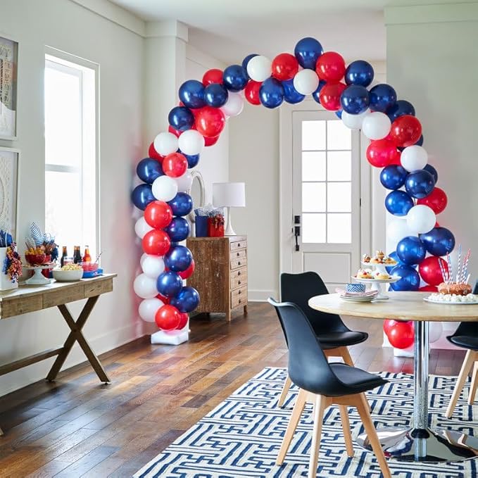 Red White Blue Balloons, 66pack 12inch Macaron Latex Party Balloons for Birthday Graduation 4th of July Independence Day Anniversary New Year Holiday Party Decorations