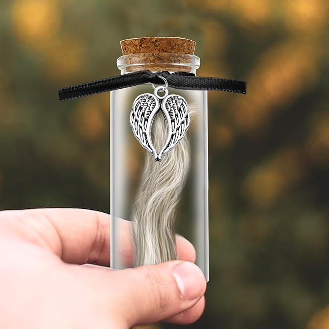 Personalized Loss of Loved One Photo Frame Memorial，Custom lock of Hair Keepsake Jar,Remembrance，Bereavement,Sympathy Gift for Lost Mom, Dad， Friends, Sisters, Grandparents (Style 1)