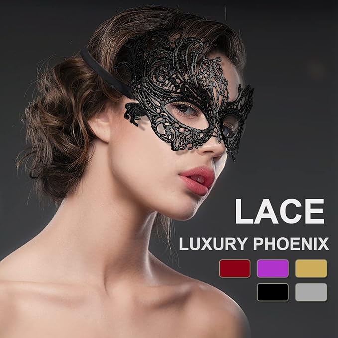 Masquerade Masks for Women Men Couple Lace Eye Mask for Venetian Carnival Halloween Party Ball Prom Costume Mardi Gras