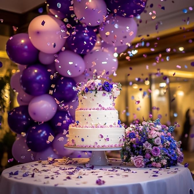 Purple Balloons 60 PCS 12 Inch Dark Purple Balloons Royal Purple Balloons for Birthday Party Baby Shower Wedding Graduation Halloween Holiday Party Decoration