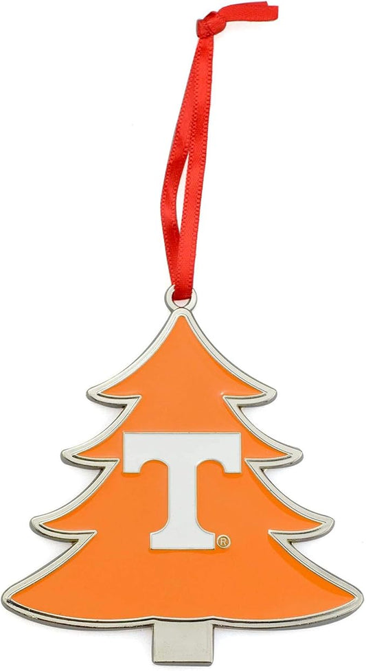 Tennessee Volunteers Tree Shaped Metal Christmas Ornament