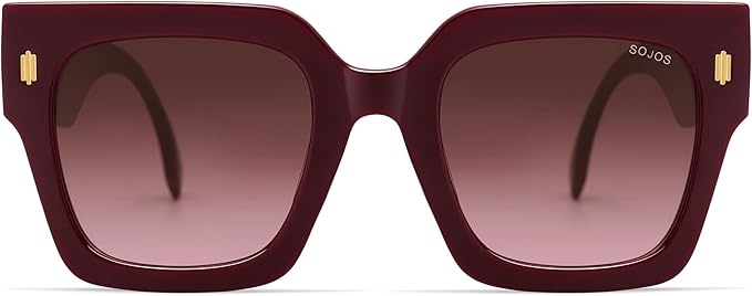 SOJOS Vintage Oversized Square Sunglasses for Women,Retro Womens Luxury Big Large Sun Glasses UV400 SJ2194