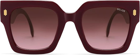 SOJOS Vintage Oversized Square Sunglasses for Women,Retro Womens Luxury Big Large Sun Glasses UV400 SJ2194