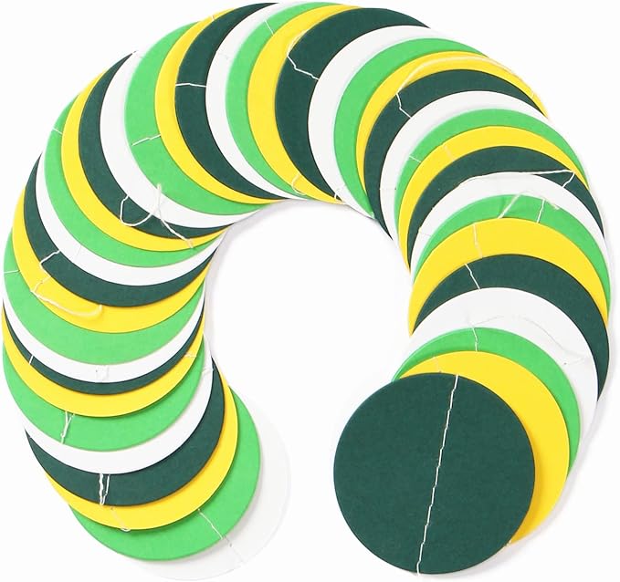Yellow Green White Party-Decorations Garland - 52Ft Spring Summer Hanging Paper Streamers Banner, Graduation Birthday Wedding Engagement Baby Shower Garden Tea Party Decor Ouruola