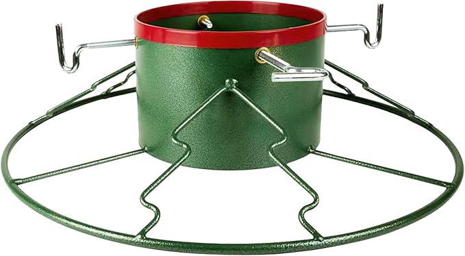 Yard Butler Santa's Helper - Easy to Use & Assemble Christmas Tree Stand - Durable & Sturdy Stand Made with Anti-Rust Steel - Beautiful Addition to Holiday Decor - 6' to 11' Trees - Green