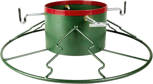 Yard Butler Santa's Helper - Easy to Use & Assemble Christmas Tree Stand - Durable & Sturdy Stand Made with Anti-Rust Steel - Beautiful Addition to Holiday Decor - 6' to 11' Trees - Green