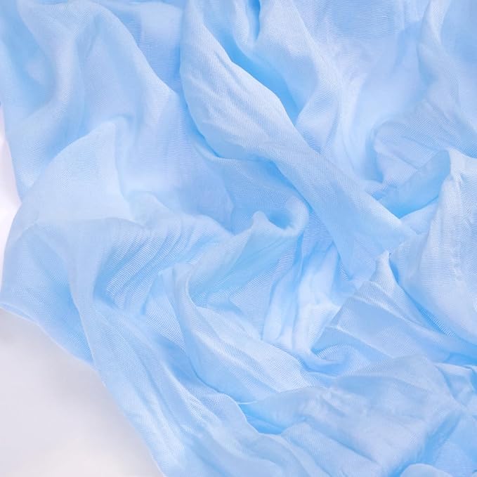 Socomi 3pcs Blue Fall Thanksgiving Cheesecloth Table Runner Boho Rustic Gauze 120 inch 10FT Cheese Cloth Runner for Wedding Party Baby Shower Birthday Home Decor Holiday Decorations