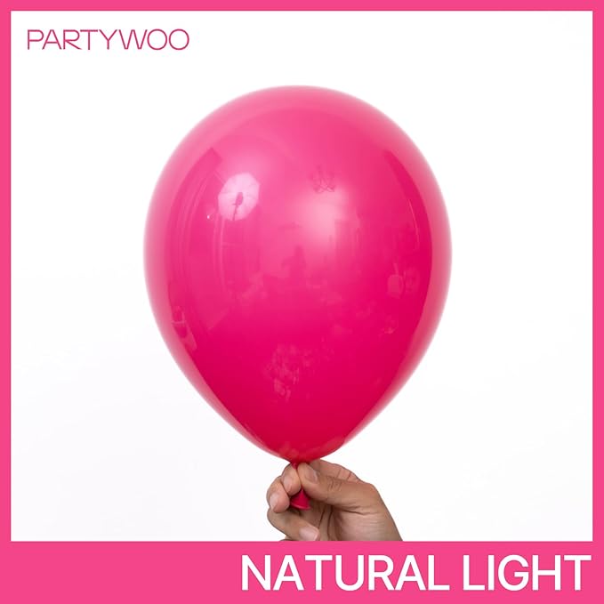 PartyWoo Hot Pink Balloons 85 pcs Different Sizes of 18 12 10 5 Inch Magenta Fuchsia Balloon Arch Kit Garland for Baby Shower Wedding Bridal Shower Anniversary Birthday Party Decorations Pink-Y12
