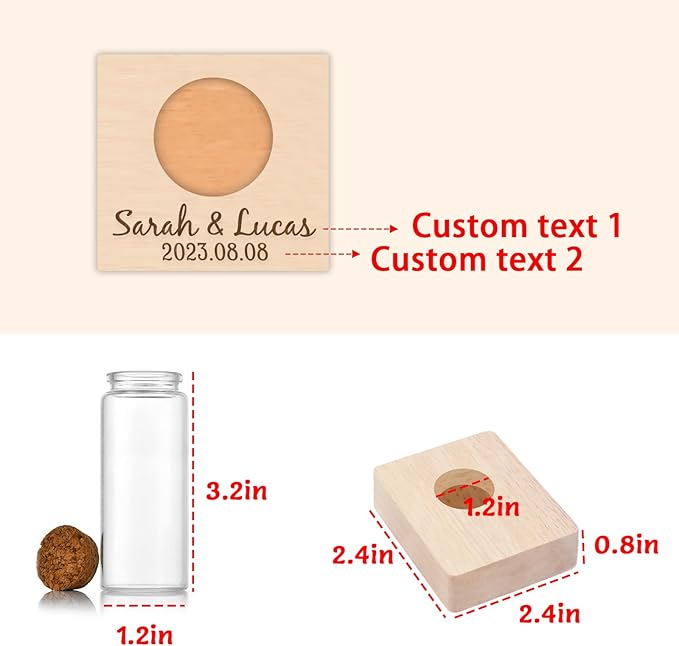 Personalized Honeymoon Sand Jar，Custom Anniversary Photo Presents, Vacation Keepsake Jar，Wedding Presents，Honeymoon Present, Bride to be Gift，Valentine’s Day Gifts for Boyfriend Girlfriend (Style 1)