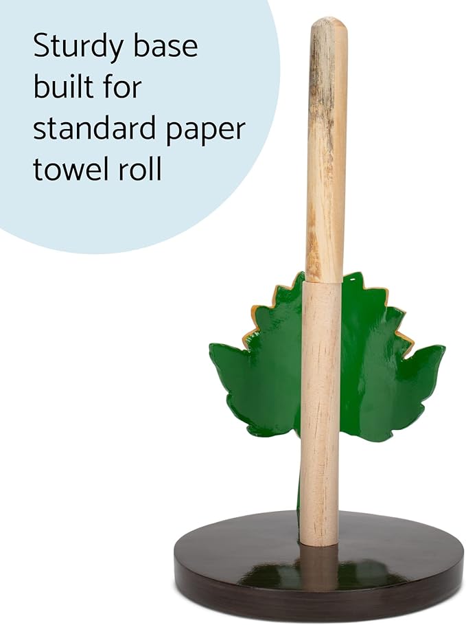 Elanze Designs Yellow Sunflower 12 inch Resin and Wood Paper Towel Holder