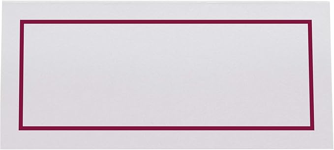 Single Line Border Printable Place Cards, Burgundy (Choose Color), Set of 60 (10 Sheets), Laser & Inkjet Printers - Wedding, Party, Dinner, and Special Events - Made in the USA