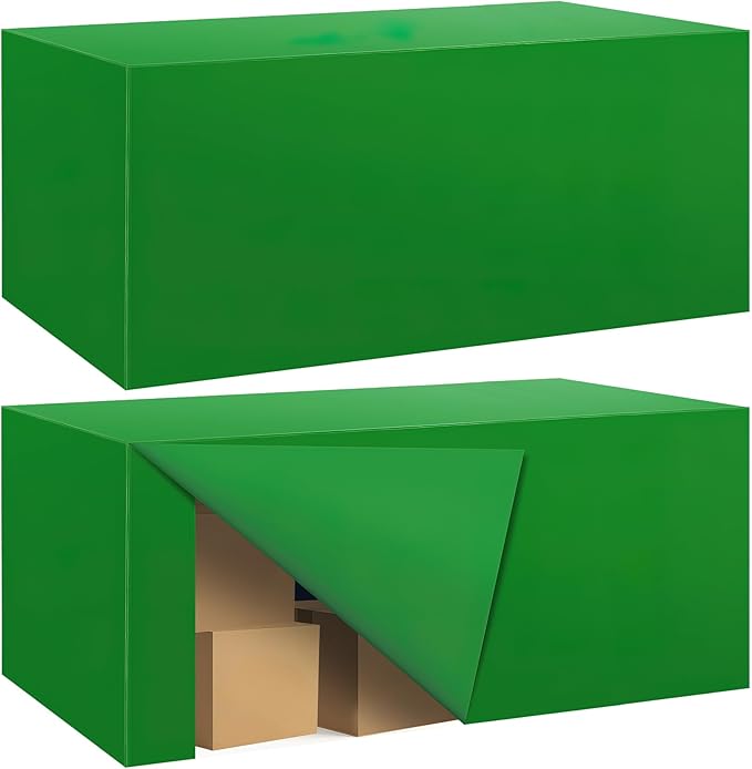 Ascoza 2 Pack Fitted Tablecloth for 8 Foot Rectangle Tables 96 x 30 Inch Emerald Table Covers Water Resistant Polyester Table Cloth for Wedding, Parties,Display, Trade Show (Emerald)