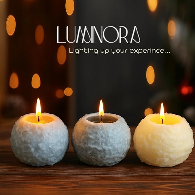 LUMINORA Unique Spiral Scented Candle | Hand-Crafted Soy Decorative Candle with Mesmerizing Spiral Burn, Twisted Wave Design & Premium Gift Box | Winter White | Vanilla Scent |