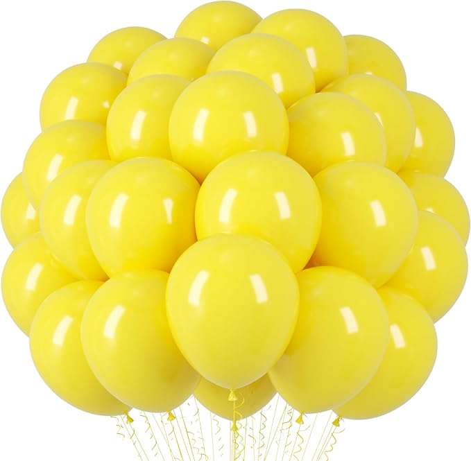 Yellow Balloons, 66pack 12inch Yellow Latex Party Balloons for Graduation, Wedding, Birthday, Gender Reveal, Baby Shower, Anniversary, Sunflower and Honeybee Theme Party Decorations