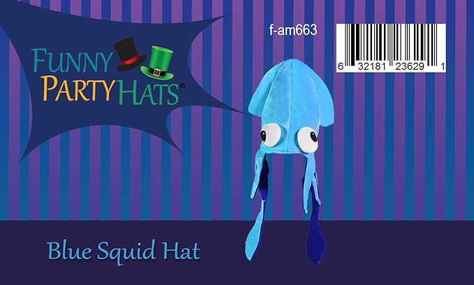 Funny Party Hats Squid Hat - Funny Fun and Crazy Hats in Many Styles