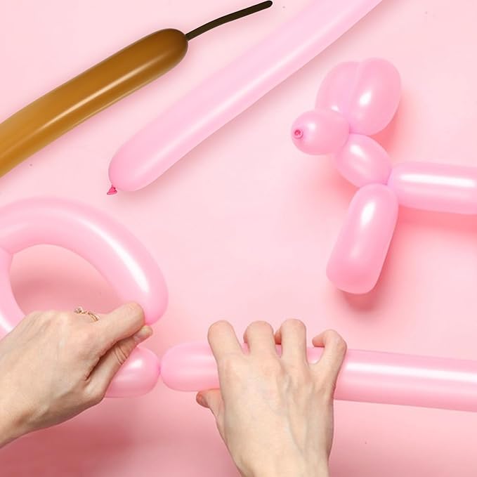 BESPORTBLE 100pcs Long Twisting Balloons DIY Modelling Balloons Kit for Party Decorations Festival Birthday Wedding Supplies